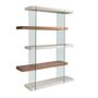 Mobilier et rangements pour bureau - Étagère en bois de noyer et verre - ANGEL CERDÁ