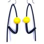 Gifts - Black yellow P earring - SAMUEL CORAUX