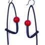 Gifts - Black red P earring - SAMUEL CORAUX
