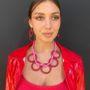 Gifts - Hublo brick pink necklace - SAMUEL CORAUX