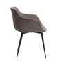 Chairs - Gray dining armchair and black piping - ANGEL CERDÁ