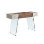 Console table - Walnut and glass console - ANGEL CERDÁ