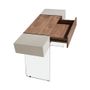 Console table - Walnut and glass console - ANGEL CERDÁ