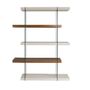 Mobilier et rangements pour bureau - Étagère en bois de noyer et verre - ANGEL CERDÁ