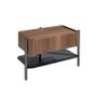 Tables de nuit - Table de chevet en bois de noyer et acier foncé - ANGEL CERDÁ