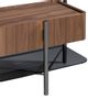 Tables de nuit - Table de chevet en bois de noyer et acier foncé - ANGEL CERDÁ