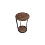 Coffee tables - Round walnut corner table - ANGEL CERDÁ