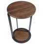 Coffee tables - Round walnut corner table - ANGEL CERDÁ