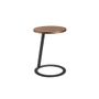 Tables basses - Table d'angle ronde en noyer - ANGEL CERDÁ