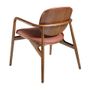 Armchairs - Brown leatherette upholstered armchair - ANGEL CERDÁ