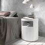Night tables - Round white bedside table - ANGEL CERDÁ
