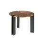 Coffee tables - Corner table walnut and black steel - ANGEL CERDÁ