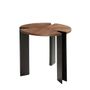 Coffee tables - Corner table walnut and black steel - ANGEL CERDÁ