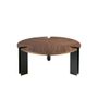 Coffee tables - Coffee table walnut and black steel - ANGEL CERDÁ