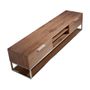 Sideboards - Rectangular TV stand with walnut and chromed steel - ANGEL CERDÁ