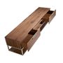 Sideboards - Rectangular TV stand with walnut and chromed steel - ANGEL CERDÁ
