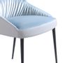 Chairs - Chair upholstered in eco-leather, fabric and black steel legs - ANGEL CERDÁ