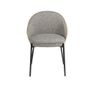 Chairs - Upholstered fabric chair with walnut backrest - ANGEL CERDÁ