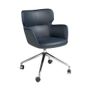 Office seating - Office swivel chair blue leatherette - ANGEL CERDÁ