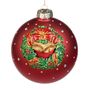 Christmas garlands and baubles - GLSS 3D XMAS WREATH BALL RD/GRN 12CM - GOODWILL M&G