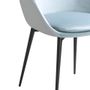 Armchairs - Chair upholstered in fabric and eco-leather with black steel legs - ANGEL CERDÁ