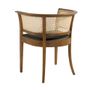Chairs - Dining chair with rattan backrest and structure in walnut wood - ANGEL CERDÁ