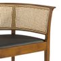 Chaises - Chaise de salle à manger avec dossier en rotin et structure en bois de noyer - ANGEL CERDÁ