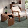 Coffee tables - Rectangular walnut corner table - ANGEL CERDÁ