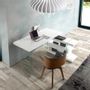 Desks - White and glass office desk - ANGEL CERDÁ