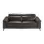 Sofas - 3-seater brown leather sofa relax mechanisms - ANGEL CERDÁ