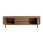 Sideboards - TV stand in walnut wood and golden steel - ANGEL CERDÁ