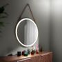 Mirrors - Round hanging wall mirror with LED lighting - ANGEL CERDÁ