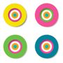 Everyday plates - Set of 4 - Dinner Plates Set – Yellow, Pink, Green, Blue – Rainbow - HOME BY KRISTY