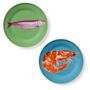 Assiettes au quotidien - Set de 2 - Jeu de Plats de Présentation Bicolore - HOME BY KRISTY