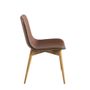 Chairs - Upholstered brown leatherette Dining table chair - ANGEL CERDÁ