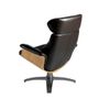 Armchairs - Brown cowhide leather upholstered swivel armchair - ANGEL CERDÁ