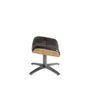 Ottomans - Swivel upholstered brown cowhide leather upholstered ottoman - ANGEL CERDÁ