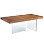 Dining Tables - Walnut dining table with glass legs - ANGEL CERDÁ