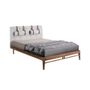 Beds - Gray fabric upholstered bed - ANGEL CERDÁ