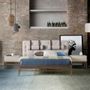 Beds - Gray fabric upholstered bed - ANGEL CERDÁ