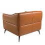 Armchairs - Armchair upholstered in brown leather with capitonné - ANGEL CERDÁ