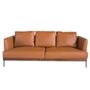 Sofas - 3 seater sofa upholstered in brown leather - ANGEL CERDÁ