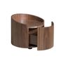 Night tables - Round walnut bedside table - ANGEL CERDÁ
