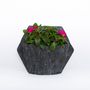 Floral decoration - Wall planter with gray textile cover and self-watering system - CITYSENS