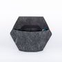 Floral decoration - Wall planter with gray textile cover and self-watering system - CITYSENS