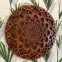 Autres décorations murales - Mandala en bois, décoration d'appartement, art mural élégant - BHDECOR