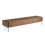 Sideboards - Walnut TV cabinet with glass sides - ANGEL CERDÁ