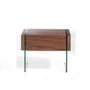 Night tables - Walnut and glass bedside table - ANGEL CERDÁ