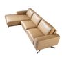 Sofas - Sofa chaise longue (L) upholstered in leather Arena colour - ANGEL CERDÁ