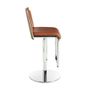 Stools - Adjustable brown eco-leather stool - ANGEL CERDÁ